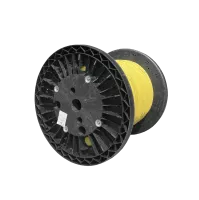 Optipack indoor cable, LSZH, CPR B2ca, 24-fiber, 1x24F, SM, G.657A2, 250 µm, 4.9 mm, yellow, Huber+Suhner