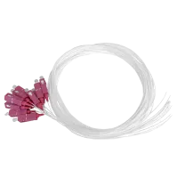 Pigtail set 12pcs, OM4, SC/PC, white, 2m