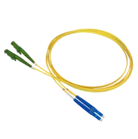 Patch cable duplex SM, E2000/APC-LC/PC, 2.0mm, 1m, Huber+Suhner