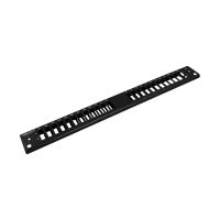 Patch panel front plate, 1U, 24x SC duplex, 19 inch, black, Fibrain