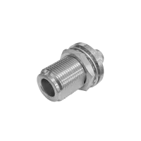 Connector, straight bulkhead, 50 Ohm, N/female, Huber+Suhner (24 N-50-7-15/133NH)