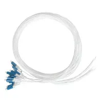 Pigtail set 12pcs, SM, LC/PC, white, 2m