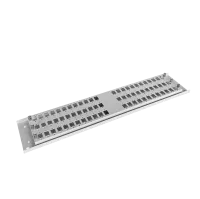Patch panel front plate, 2U, 72x SC simplex, 19 inch, grey, Fibrain