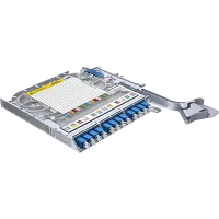 LISA fiber tray, SM, 12x LC/PC duplex, 24x pigtails, TIA, Heatshrink, Huber+Suhner