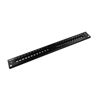 Patch panel front plate, 1U, 24x SC simplex, 19 inch, black, Fibrain
