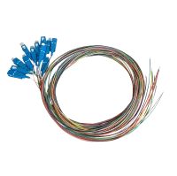 Pigtail set 12pcs, SM, SC/PC, colored, 2m
