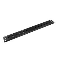 Patch panel front plate, 1U, 12x SC simplex, 19 inch, black, Fibrain