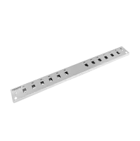 Patch panel front plate, 1U, 12x SC simplex, 19 inch, grey, Fibrain