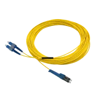Patch cable duplex SM, LC/PC(uni)-SC/PC, 2.0mm, 17m