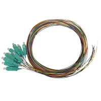 Pigtail set 12pcs, OM3, SC/PC, colored, 2m