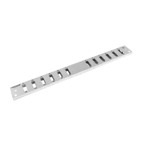 Patch panel front plate, 1U, 12x SC duplex, 19 inch, grey, Fibrain