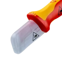 Cable knife, with sliding lug, 180mm, VDE, Knipex