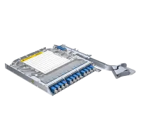 LISA fiber tray, SM, 12x SC/PC simplex, 12x pigtails, uncolored, heatshrink