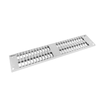 Patch panel front plate, 2U, 48x SC duplex, 19 inch, grey, Fibrain