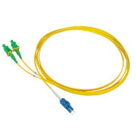 Duplex SM patch cable, LC/PC Secure-SC/APC Secure, 2.4 mm, 1.5 m