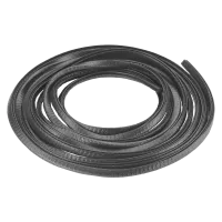 Protection profile, plastic, roll 5m, black, Wibe