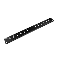 Patch panel front plate, 1U, 12x ST, 19 inch, black, Fibrain