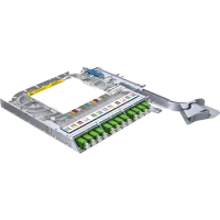 LISA fiber tray, SM, 12x LC/APC duplex, 24x pigtails, TIA, Heatshrink, Huber+Suhner