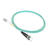 Patch cable duplex OM3, LC/PC-ST/PC, 1.8mm, 1m