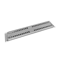 Patch panel front plate, 2U, 48x SC simplex, 19 inch, grey, Fibrain