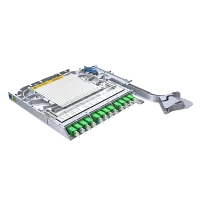 LISA fiber tray, SM, 12x LC/APC duplex, 24x pigtails, NC, heatshrink