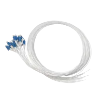 Pigtail set 12pcs, SM, LC/PC, white, 2m