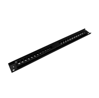 Patch panel front plate, 1U, 24x SC simplex, 19 inch, black, Fibrain