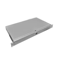 Patch panel, tbv tubes, 1HE, empty, 19 inch, gray, Fibrain