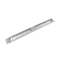 Patch panel front plate, 1U, 24x SC duplex, 19 inch, grey, Fibrain