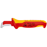 Cable knife, with sliding lug, 180mm, VDE, Knipex