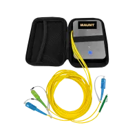 OTDR launch cable reel set, calibrated, 2x 1000m, SC/PC-SC/APC, SC/PC-LC/APC 1x 1000m, SC/APC-SC/APC, SM, 2.0mm, 5m