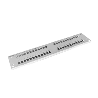 Patch panel front plate, 2U, 48x SC simplex, 19 inch, grey, Fibrain