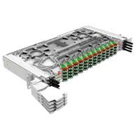 Patch panel ODF LH - protective bracket, 96-way, SM, LC/APC, 1U