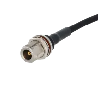 Connector, straight bulkhead, stainless steel, 50 Ohm, N/female, Huber+Suhner (24 N-50-4-21/199_N)