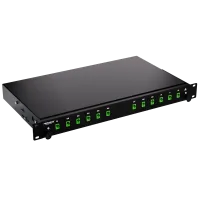 Patch panel, 1U, empty, 19-inch, black, Fibrain