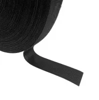 BTB Hook-and-Loop Tape, 19.05 mm, black, 22.9 m roll, Velcro