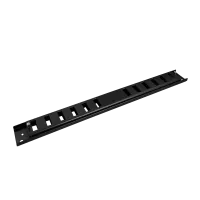 Patch panel front plate, 1U, 12x SC duplex, 19 inch, black, Fibrain