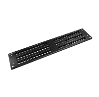 Patch panel front plate, 2U, 72x SC simplex, 19 inch, black, Fibrain