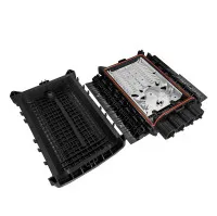 Fiber optic enclosure BPEO S1, 4x cable entry, 12x splice cassette, Corning
