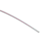 HDPE led tube, 10/8mm, transparent with red stripe