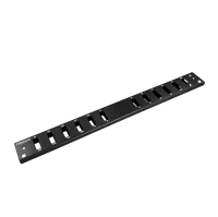 Patch panel front plate, 1U, 12x SC duplex, 19 inch, black, Fibrain